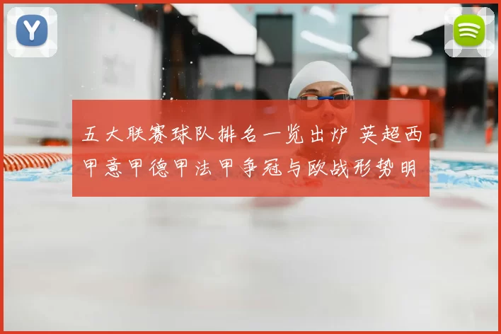 五大联赛球队排名一览出炉 英超西甲意甲德甲法甲争冠与欧战形势明朗